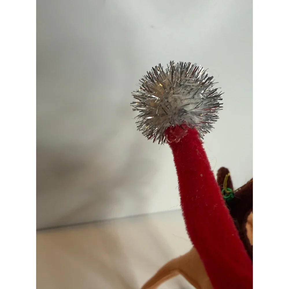 Annalee Alpine Reindeer Christmas Figure 2013 Santa Hat Holiday Decor